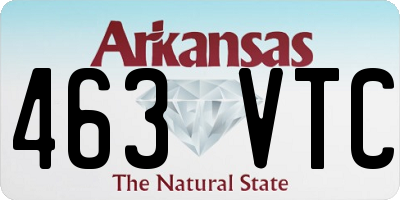 AR license plate 463VTC