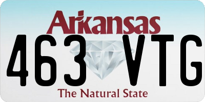 AR license plate 463VTG