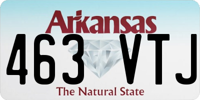 AR license plate 463VTJ