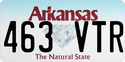 AR license plate 463VTR