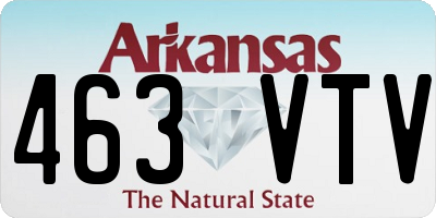 AR license plate 463VTV