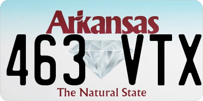 AR license plate 463VTX