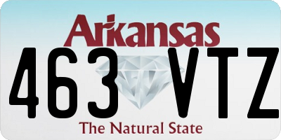 AR license plate 463VTZ