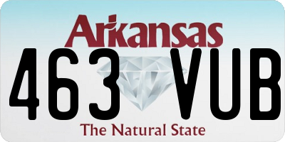 AR license plate 463VUB