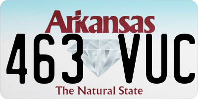 AR license plate 463VUC