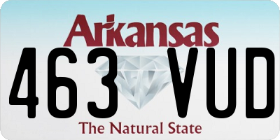 AR license plate 463VUD