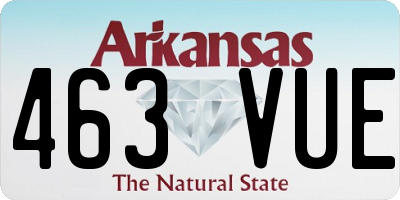 AR license plate 463VUE