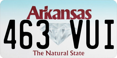 AR license plate 463VUI