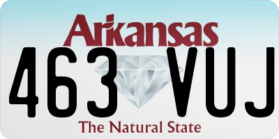AR license plate 463VUJ