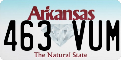 AR license plate 463VUM