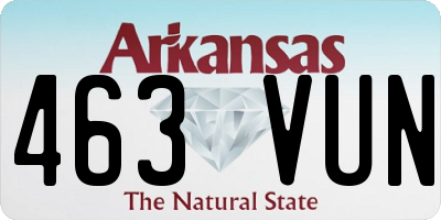 AR license plate 463VUN