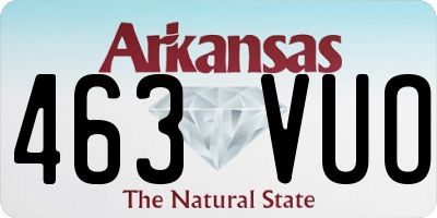 AR license plate 463VUO