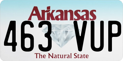 AR license plate 463VUP