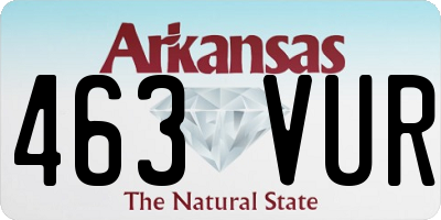 AR license plate 463VUR