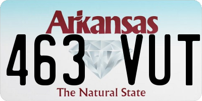 AR license plate 463VUT