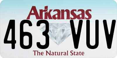AR license plate 463VUV