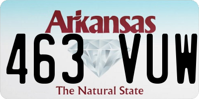 AR license plate 463VUW