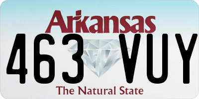AR license plate 463VUY