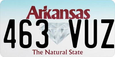 AR license plate 463VUZ