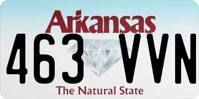AR license plate 463VVN
