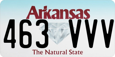 AR license plate 463VVV