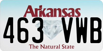 AR license plate 463VWB