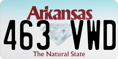 AR license plate 463VWD