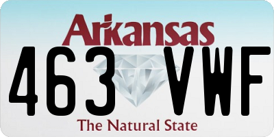 AR license plate 463VWF