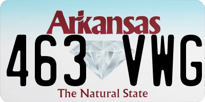 AR license plate 463VWG