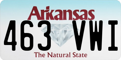 AR license plate 463VWI