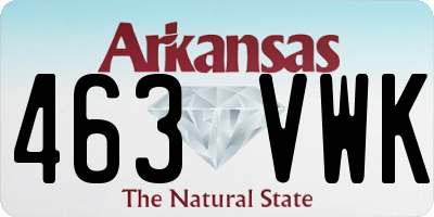 AR license plate 463VWK