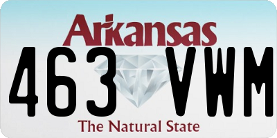 AR license plate 463VWM
