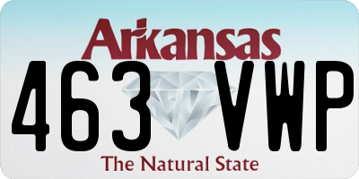 AR license plate 463VWP