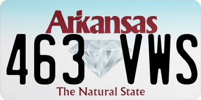 AR license plate 463VWS