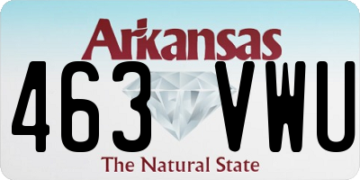 AR license plate 463VWU
