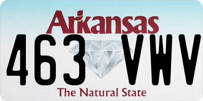 AR license plate 463VWV