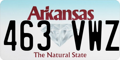 AR license plate 463VWZ