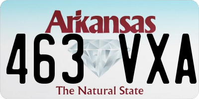 AR license plate 463VXA