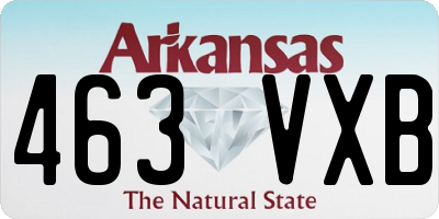 AR license plate 463VXB