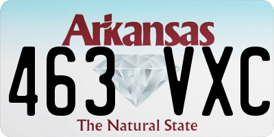 AR license plate 463VXC