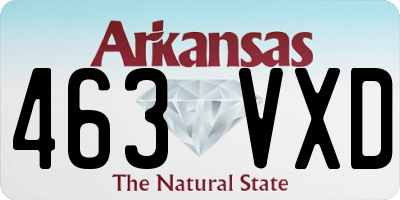 AR license plate 463VXD