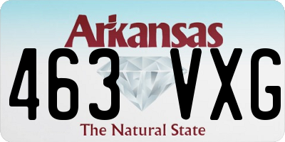AR license plate 463VXG
