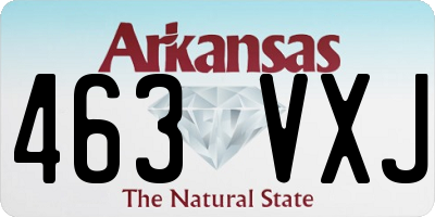 AR license plate 463VXJ