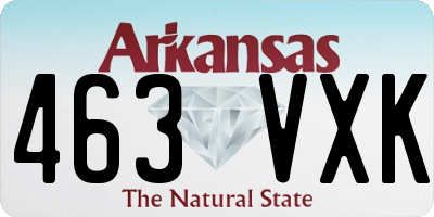 AR license plate 463VXK