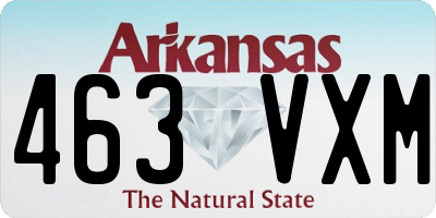 AR license plate 463VXM