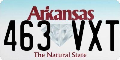 AR license plate 463VXT