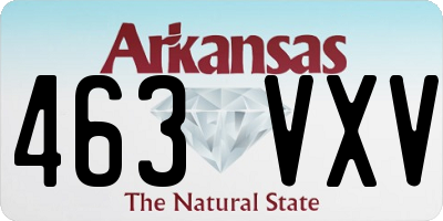 AR license plate 463VXV