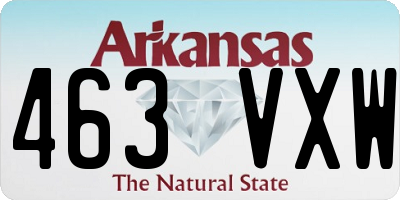 AR license plate 463VXW