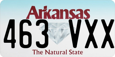 AR license plate 463VXX