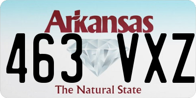AR license plate 463VXZ